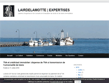 Tablet Screenshot of lairdelamotte-expertises.com